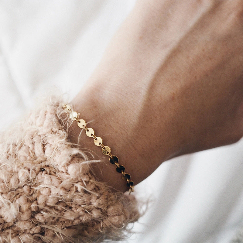 Women's Bracelet Gold Stainless Steel Chain Elegant Design 2