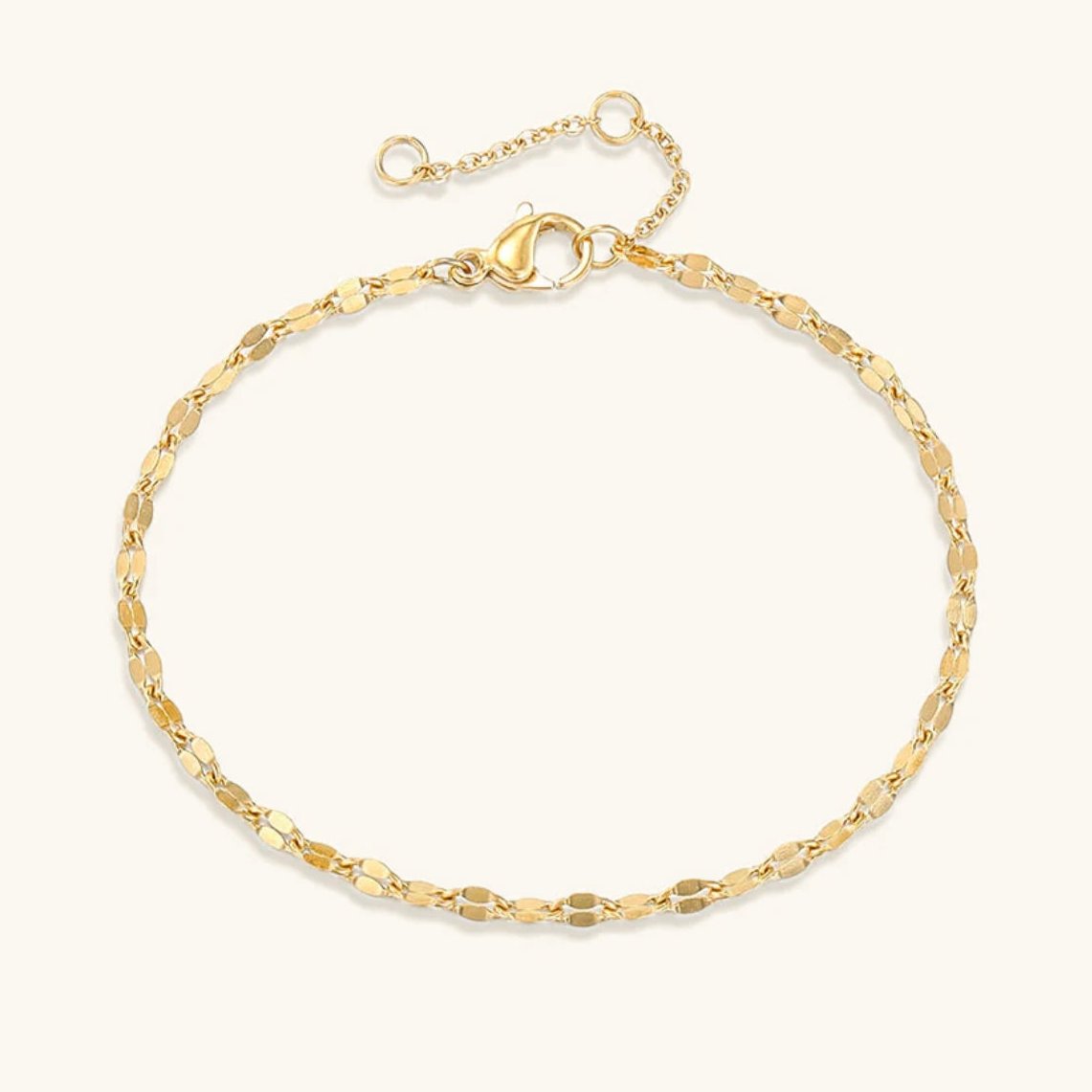 Women's Bracelet Gold Stainless Steel Lace Chain 0