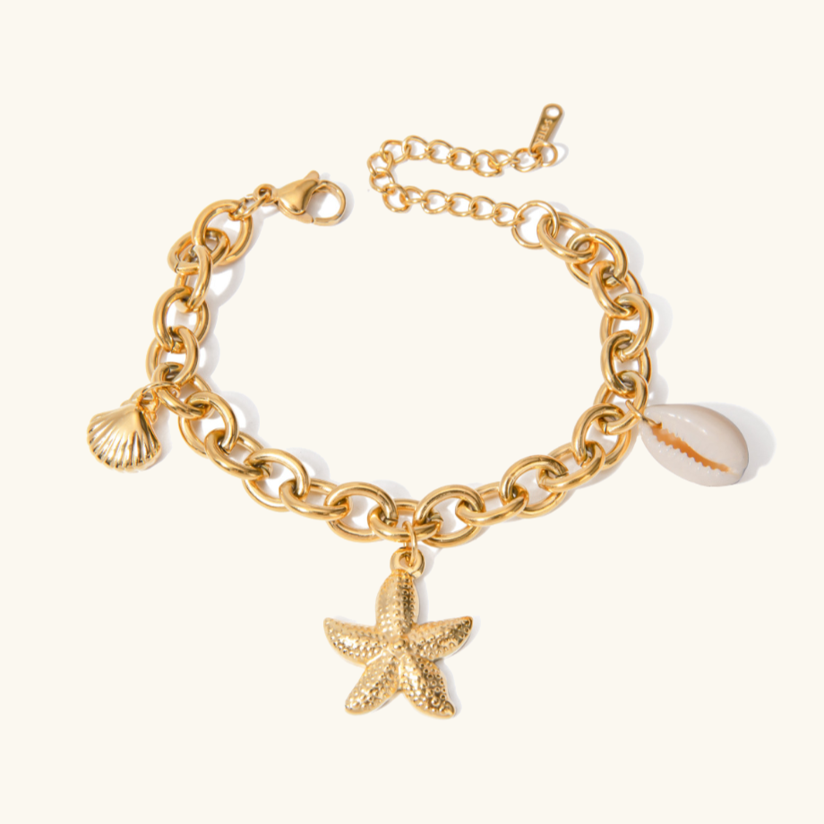Women's Bracelet Gold Stainless Steel Ocean-Inspired 0