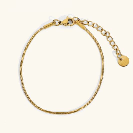Women's Bracelet Gold Stainless Steel Snake Chain 0