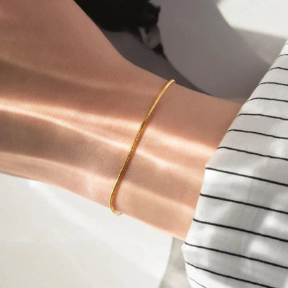 Women's Bracelet Gold Stainless Steel Snake Chain 3