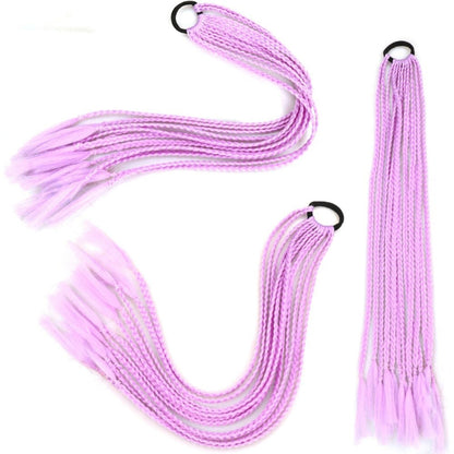 Women's Braided Hair Wigs Multi-Color High-Temperature Fiber 16
