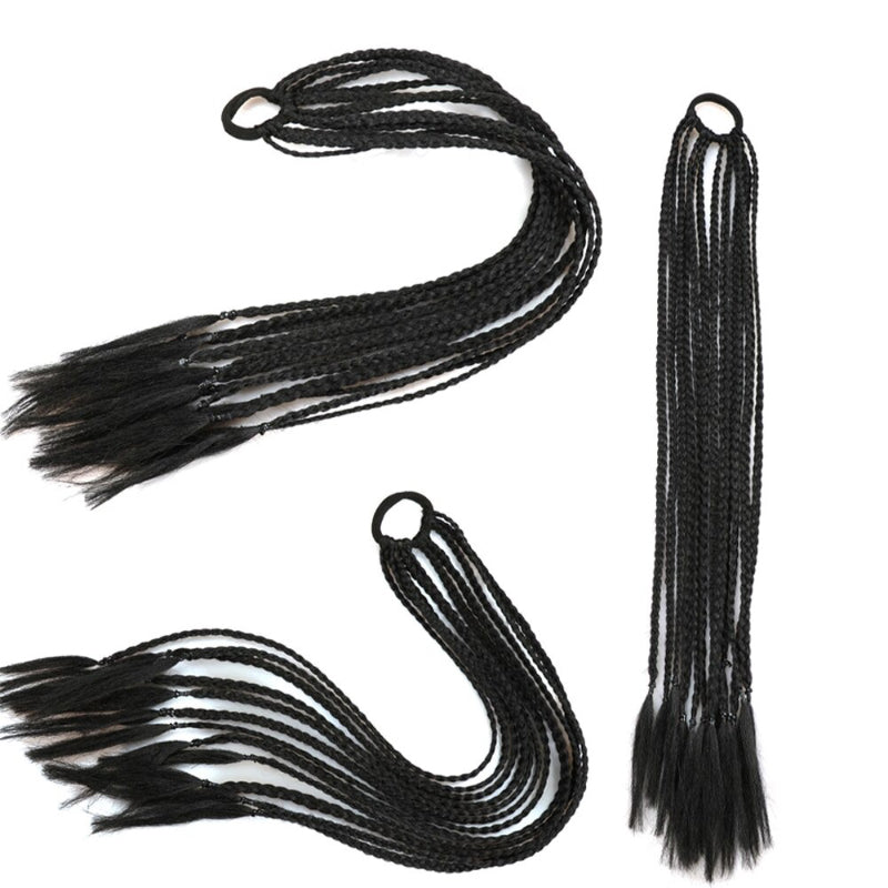 Women's Braided Hair Wigs Multi-Color High-Temperature Fiber 46