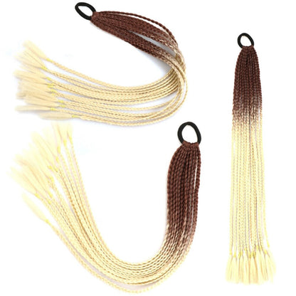 Women's Braided Hair Wigs Multi-Color High-Temperature Fiber 64