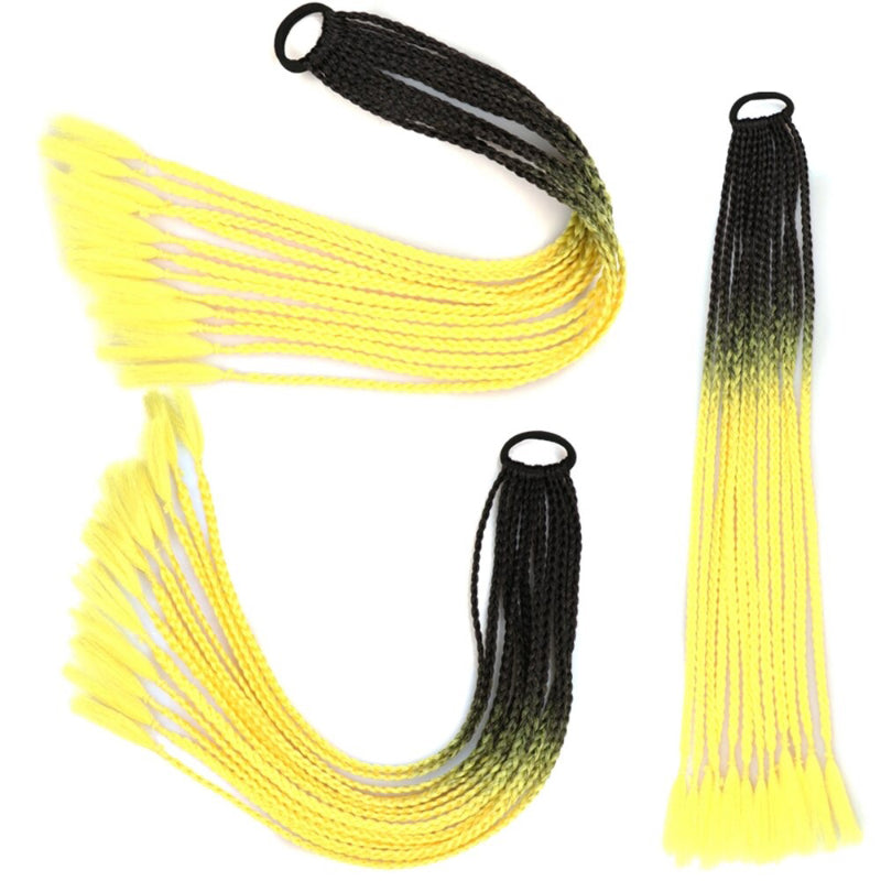 Women's Braided Hair Wigs Multi-Color High-Temperature Fiber 66