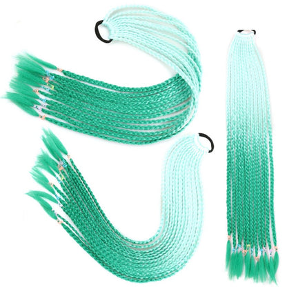 Women's Braided Hair Wigs Multi-Color High-Temperature Fiber 78