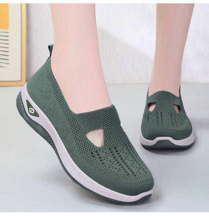 Women’s Breathable Knit Slip-On Sneakers with Cushioned Sole – Casual Low-Cut Design 5