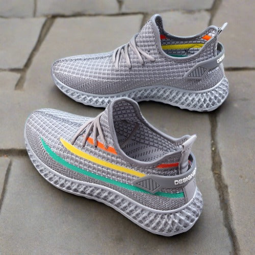 Women's Breathable Knitted Sneakers with Cushioned Sole – Lace-Up Casual Footwear 3