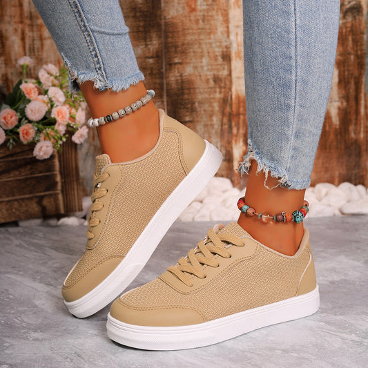 Women's Breathable Mesh Orthopedic Sneakers – Low Top Lace-Up Casual Shoes with Cushioned Sole 0