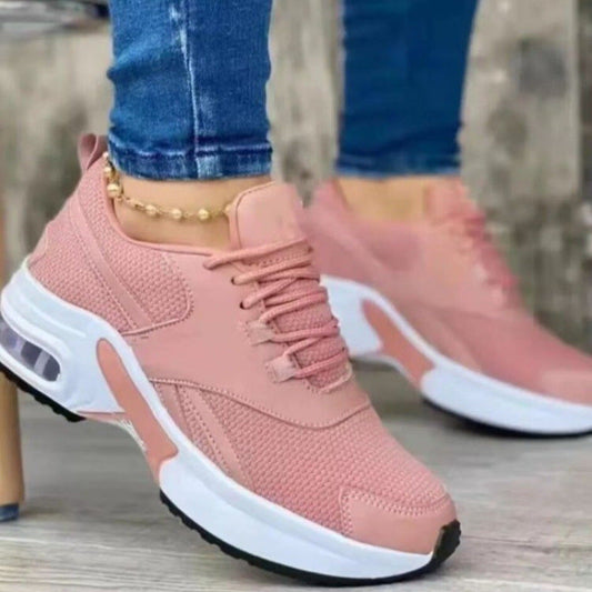 Women's Breathable Mesh Sneakers with Cushioned Sole – Best Walking Shoes for Women, Lace-Up Athletic Fit 1