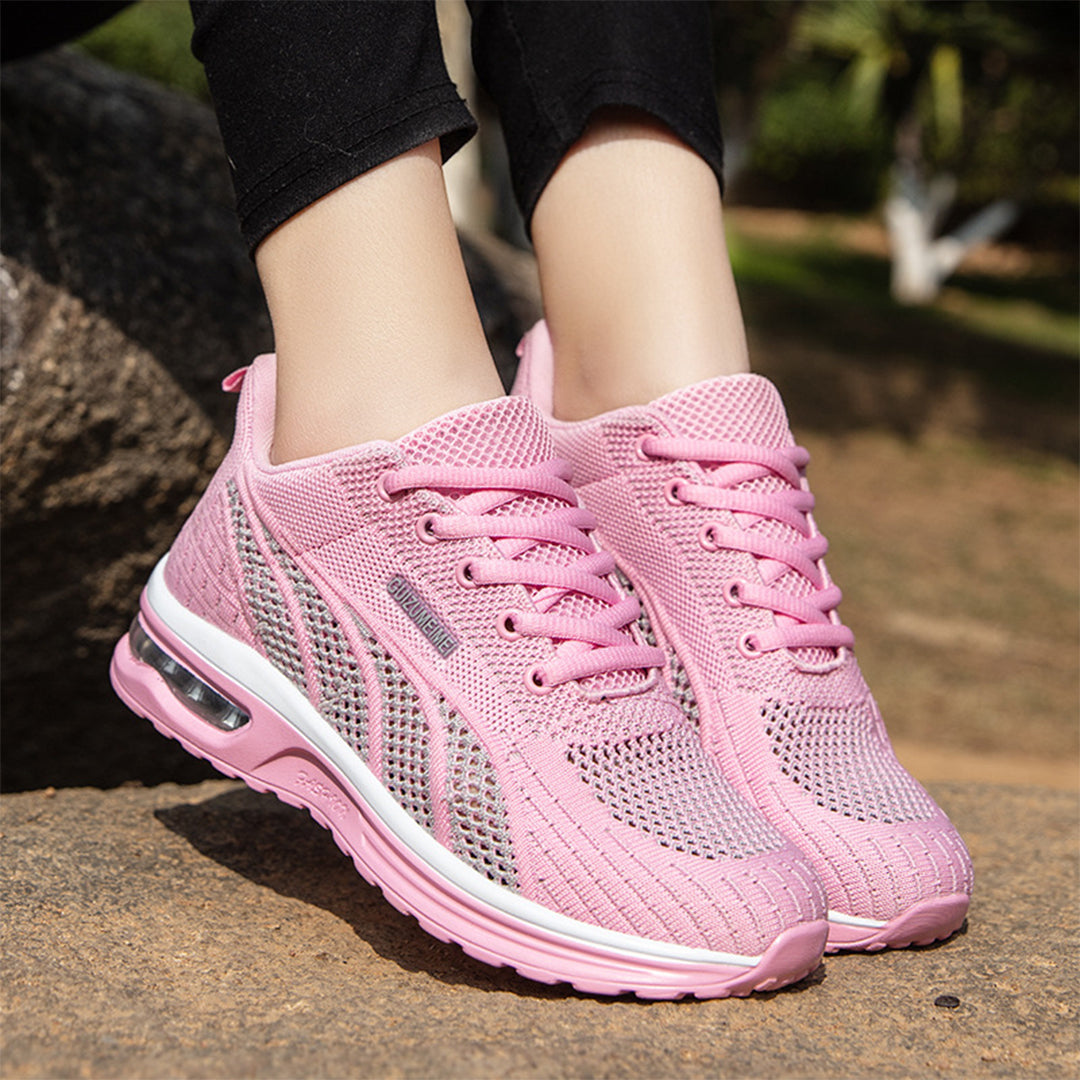 Women's Breathable Mesh Sneakers with Cushioned Sole and Air Cushion Support for Walking and Everyday Use 0