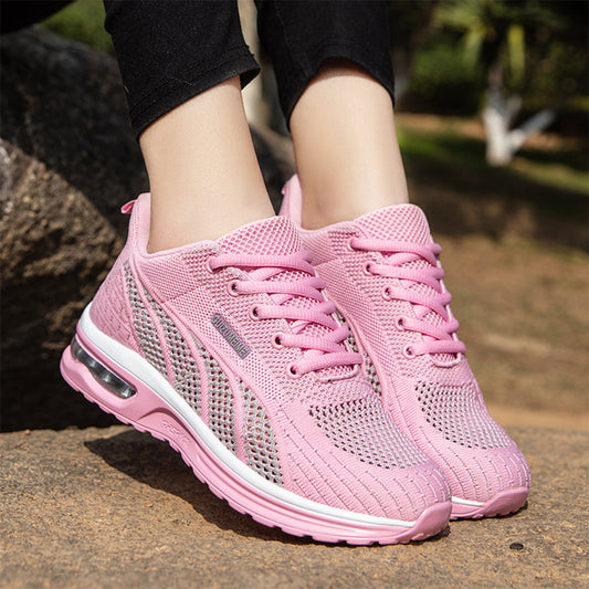 Women's Breathable Mesh Sneakers with Cushioned Sole and Air Cushion Support for Walking and Everyday Use 0