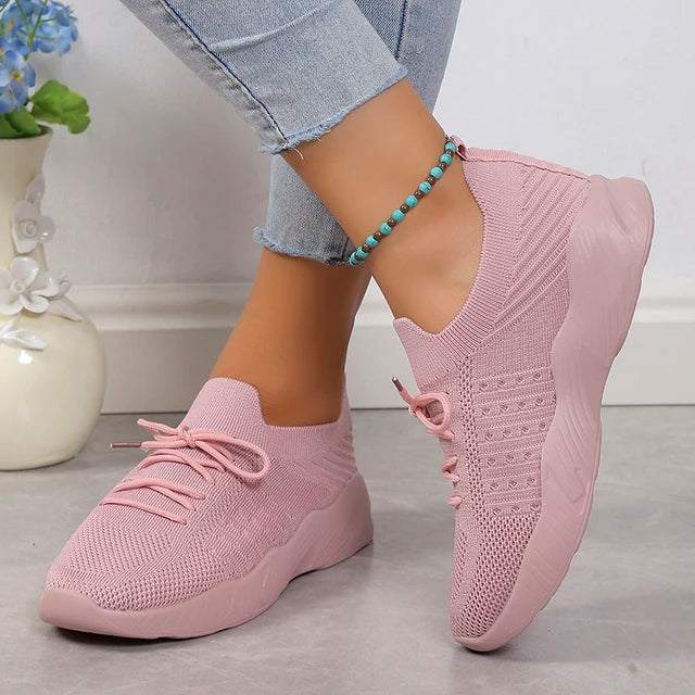 Women’s Breathable Slip-On Sneakers with Cushioned Sole – Flexible Knit Design 4