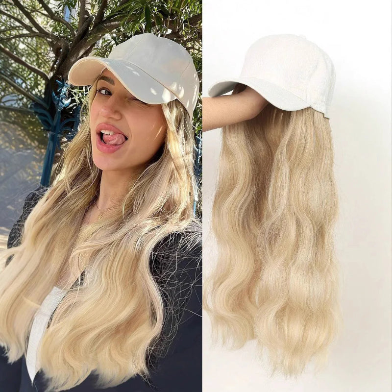 Women's Cap Black High-Temperature Fiber with Long Hair Extensions 7