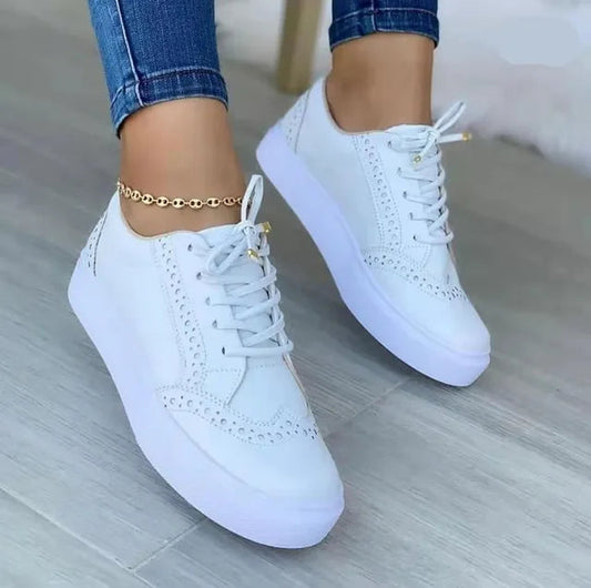 Women's Casual Lace-Up Sneakers – Lightweight and Versatile Footwear for Everyday Comfort 0