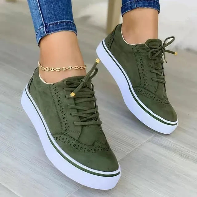 Women's Casual Lace-Up Sneakers – Lightweight and Versatile Footwear for Everyday Comfort 2