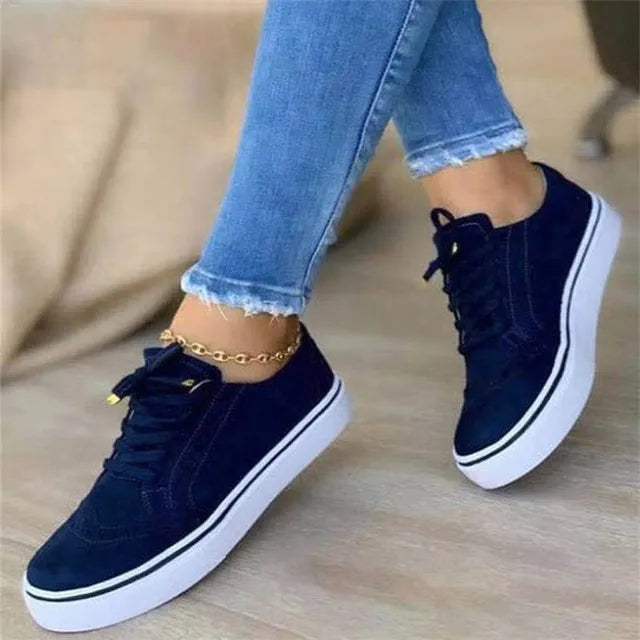 Women's Casual Lace-Up Sneakers – Lightweight and Versatile Footwear for Everyday Comfort 3