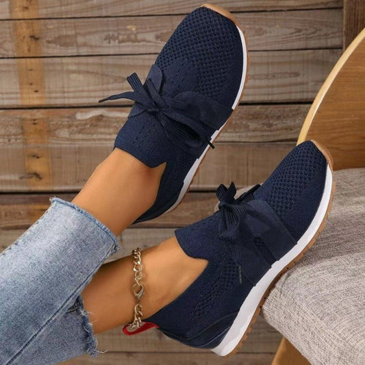 Women's Casual Lace-Up Sneakers with Soft Sole – Comfortable and Stylish Footwear 0