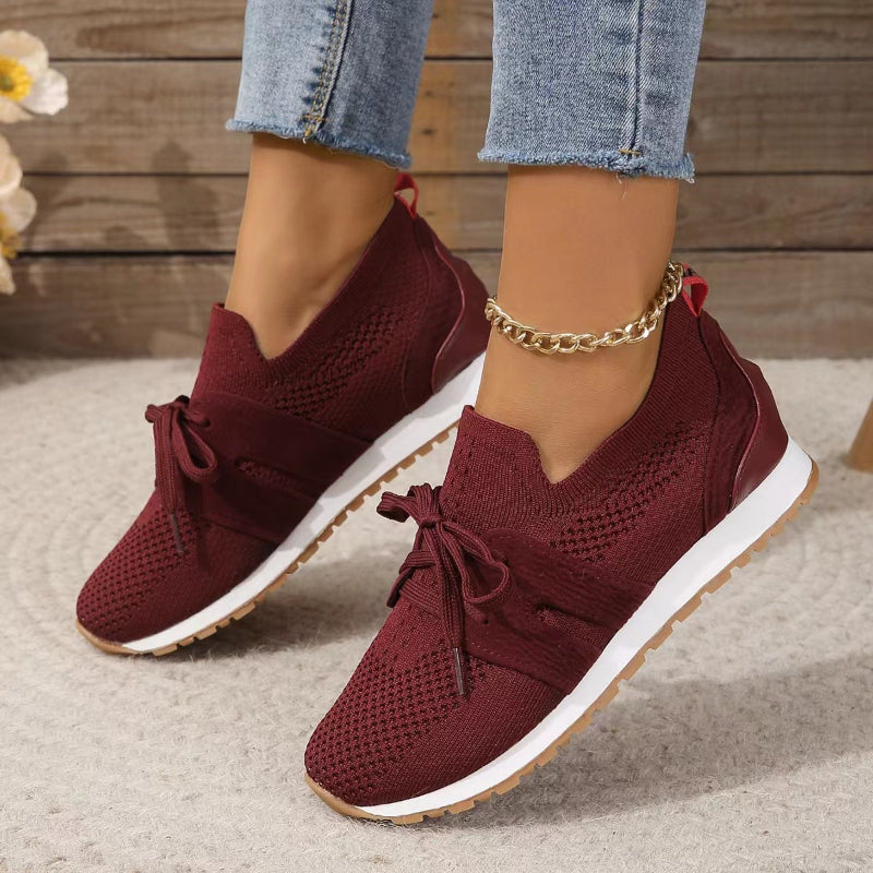 Women's Casual Lace-Up Sneakers with Soft Sole – Comfortable and Stylish Footwear 4