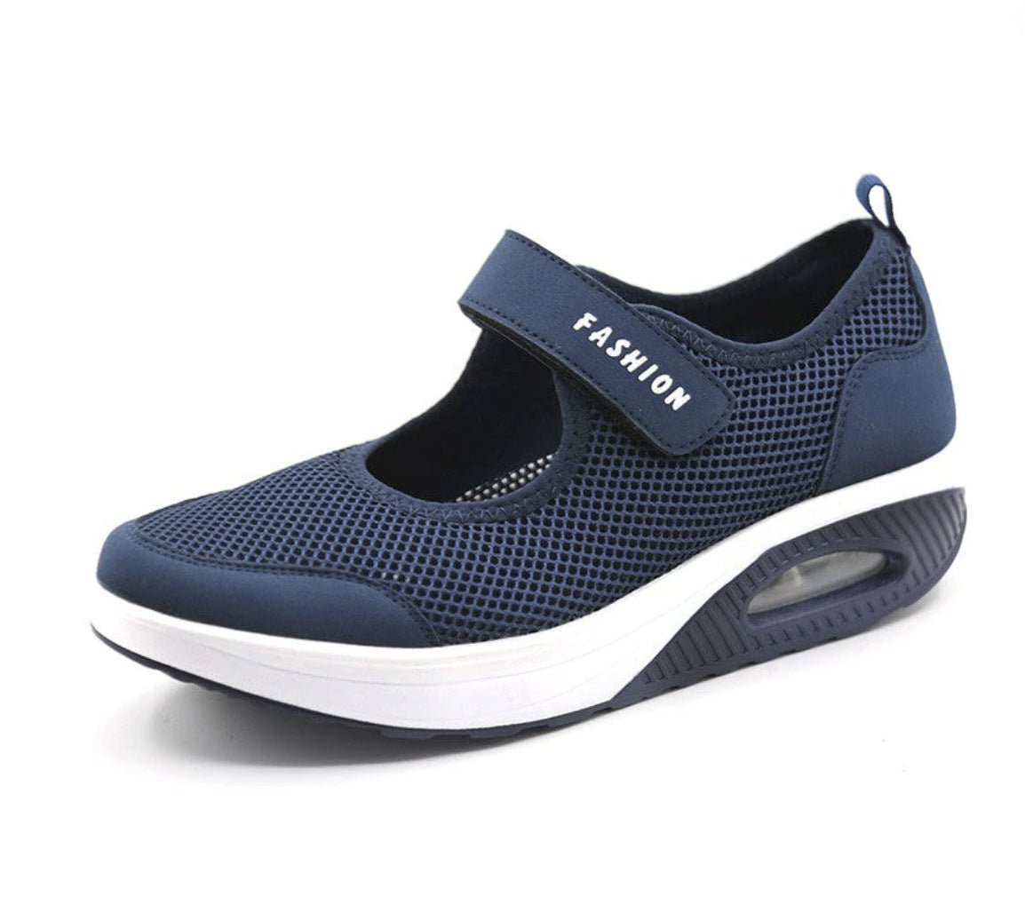 Women's Casual Low-Top Shoes with Velcro Strap and Air Cushion Sole for Everyday Comfort 4