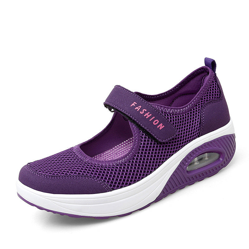 Women's Casual Low-Top Shoes with Velcro Strap and Air Cushion Sole for Everyday Comfort 6