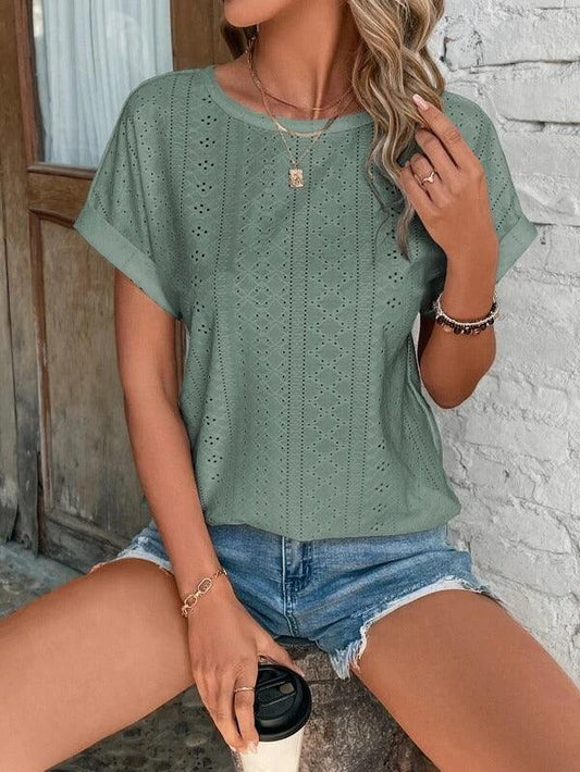 Women's Casual Short-Sleeve T-Shirt – Soft Cotton Tee for Everyday Wear, Flattering Fit, Versatile Style 0