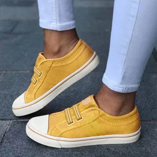 Women’s Casual Slip-On Sneakers with Elastic Bands and Rubber Sole for Everyday Comfort 1