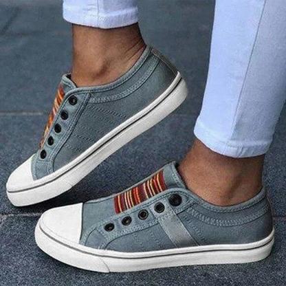 Women’s Casual Slip-On Sneakers with Elastic Bands and Rubber Sole for Everyday Comfort 3