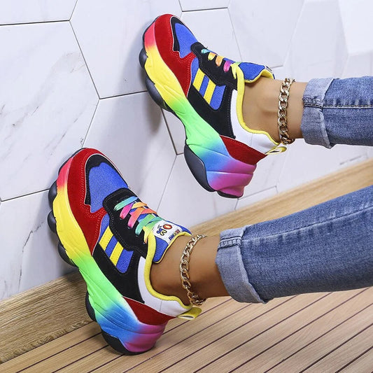Women's Chunky Sneakers in Vibrant Colors – Comfortable Casual Footwear 1