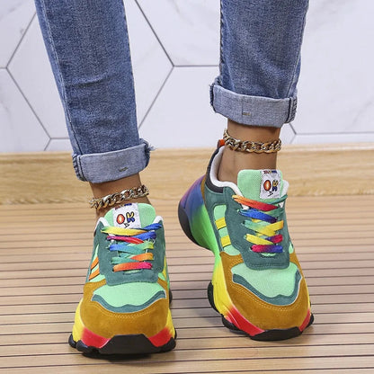 Women's Chunky Sneakers in Vibrant Colors – Comfortable Casual Footwear 6