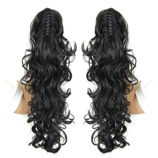 Women's Claw Clip-in Ponytail Hair Extension Long Straight Curly High-Temperature Fiber 0