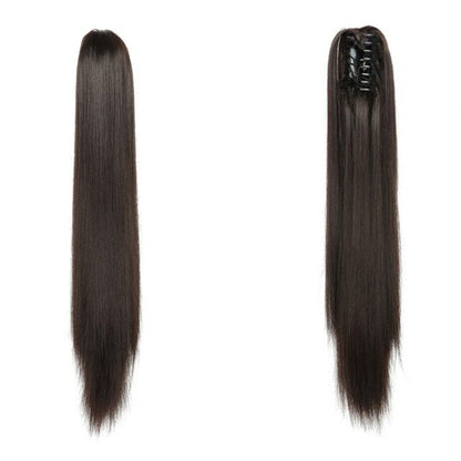 Women's Claw Clip-in Ponytail Hair Extension Long Straight Curly High-Temperature Fiber 10