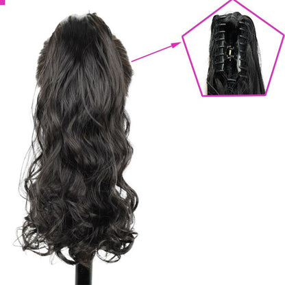 Women's Claw Clip-in Ponytail Hair Extension Long Straight Curly High-Temperature Fiber 44