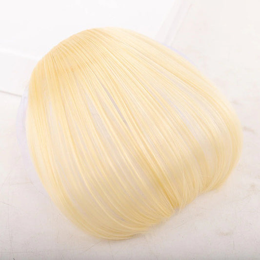 Women's Clip-In Bangs Wig Extension Light Brown High-Temperature Fiber 0