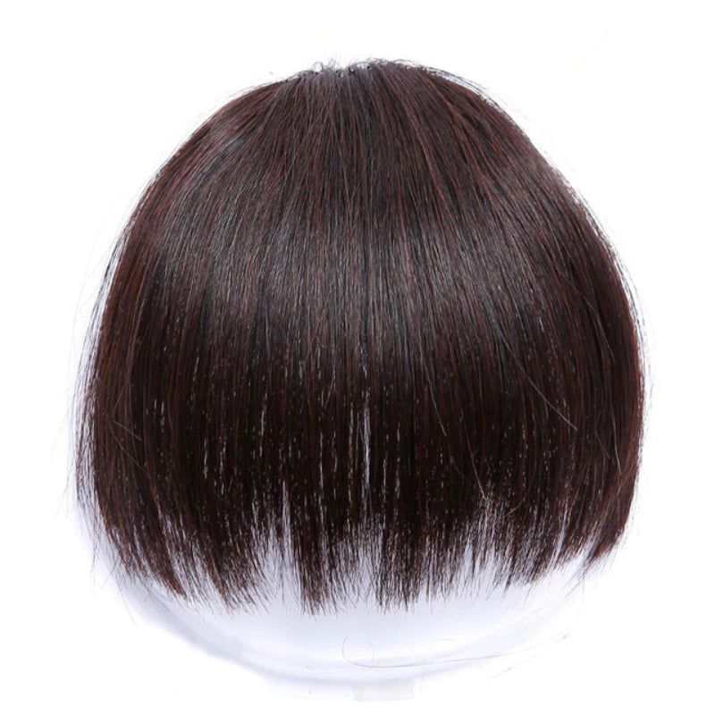 Women's Clip-In Bangs Wig Extension Light Brown High-Temperature Fiber 27