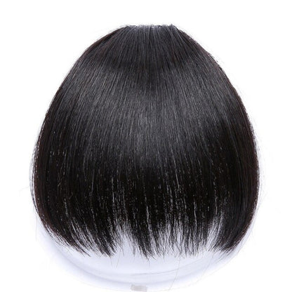 Women's Clip-In Bangs Wig Extension Light Brown High-Temperature Fiber 37
