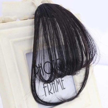 Women's Clip-In Bangs Wig Extension Light Brown High-Temperature Fiber 41
