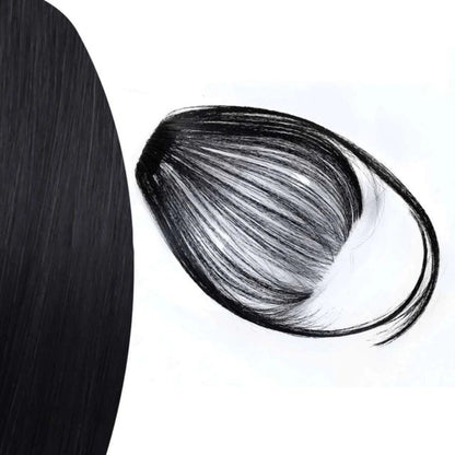 Women's Clip-In Bangs Wig Extension Light Brown High-Temperature Fiber 45