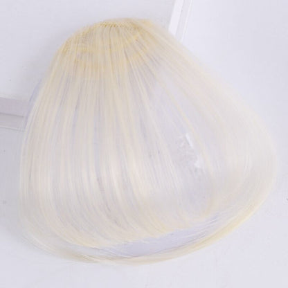 Women's Clip-In Bangs Wig Extension Light Brown High-Temperature Fiber 54