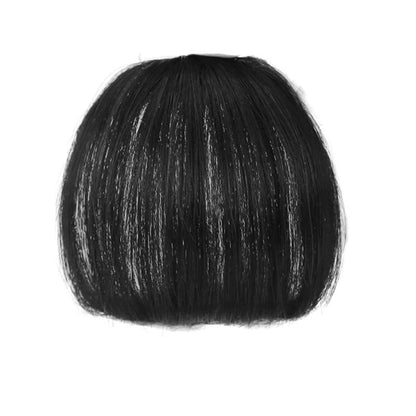 Women's Clip-In Bangs Wig Extension Light Brown High-Temperature Fiber 63