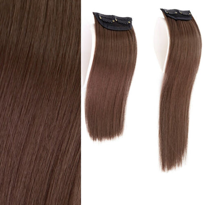 Women's Clip-In Hair Extensions Brown High-Temperature Fiber 17
