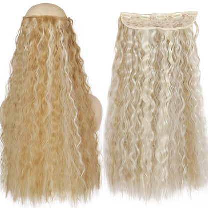 Women's Clip-In Hair Extensions Long Straight Curly High-Temperature Fiber 25