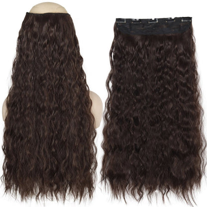 Women's Clip-In Hair Extensions Long Straight Curly High-Temperature Fiber 30
