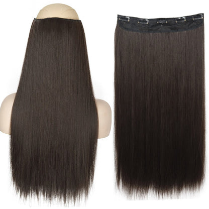 Women's Clip-In Hair Extensions Long Straight Curly High-Temperature Fiber 37