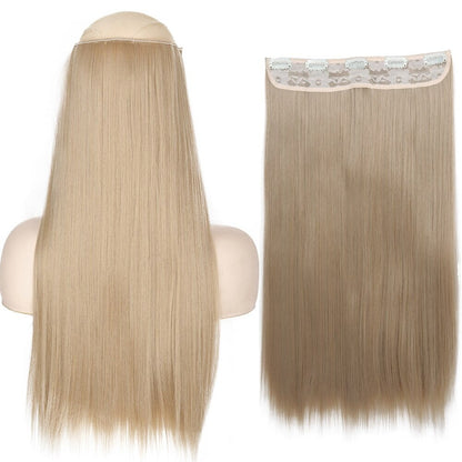 Women's Clip-In Hair Extensions Long Straight Curly High-Temperature Fiber 63