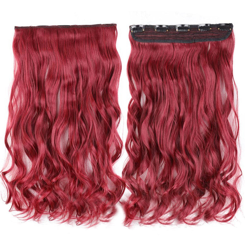 Women's Clip-In Ombre Hair Extensions 22 Inches Curly High-Temperature Fiber 10
