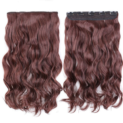 Women's Clip-In Ombre Hair Extensions 22 Inches Curly High-Temperature Fiber 14