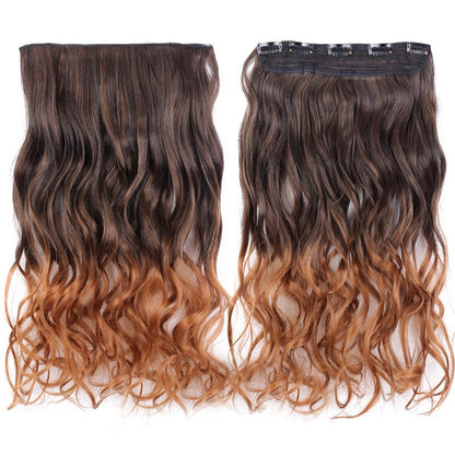 Women's Clip-In Ombre Hair Extensions 22 Inches Curly High-Temperature Fiber 26