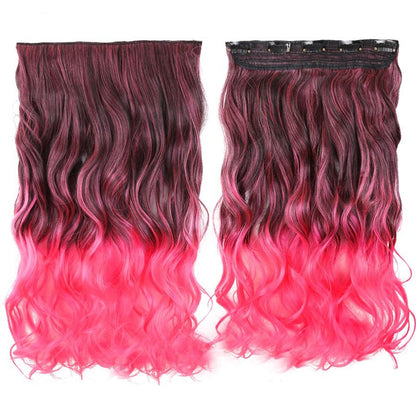 Women's Clip-In Ombre Hair Extensions 22 Inches Curly High-Temperature Fiber 29