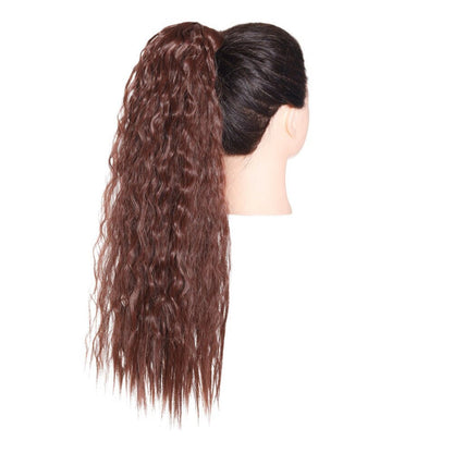 Women's Clip-In Ponytail Extension Kinky Curly 22 Inch High-Temperature Fiber 64